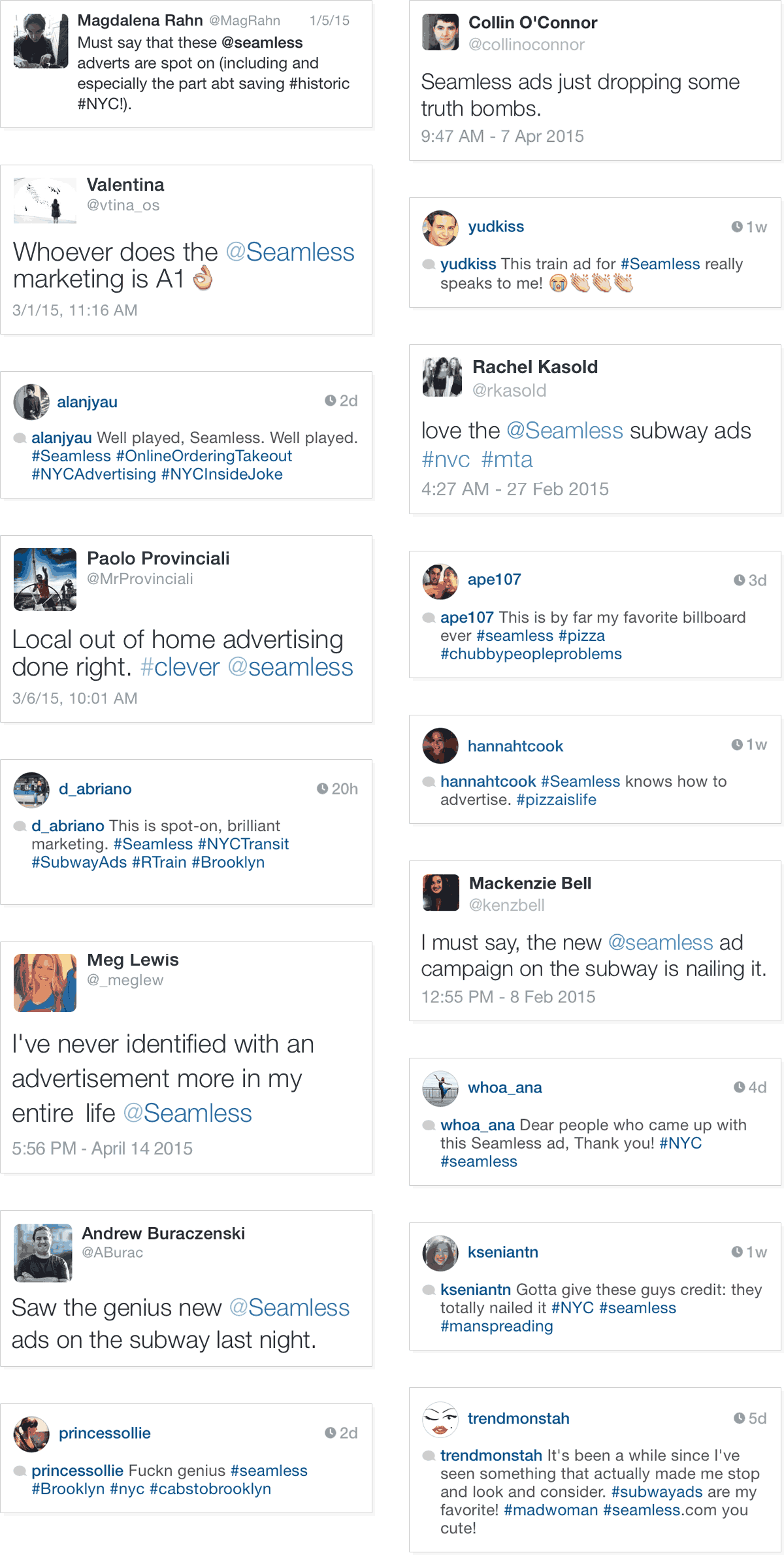 Seamless Out-of-home campaign. Social attention.